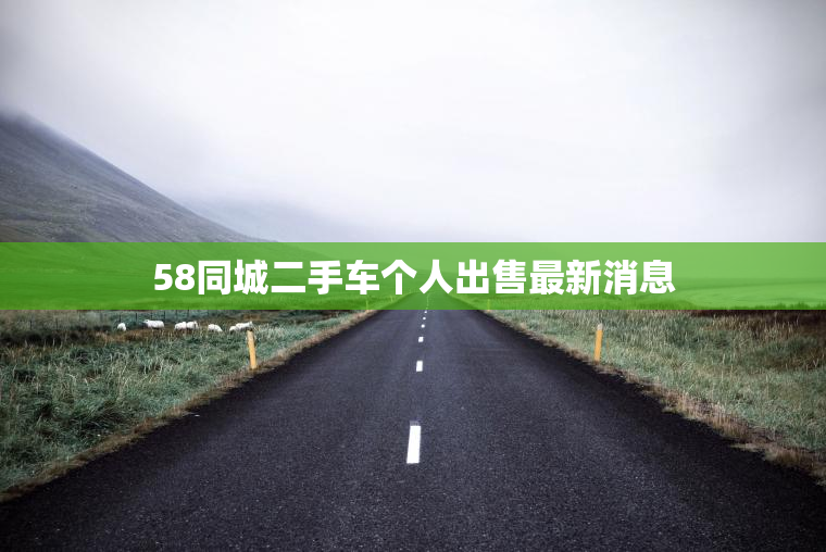 58同城二手车个人出售最新消息