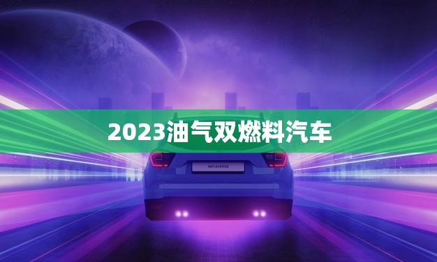 2023油气双燃料汽车(未来出行的新选择)