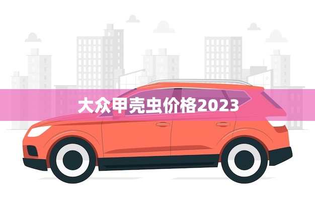 大众甲壳虫价格2023(未来三年内或将上涨)